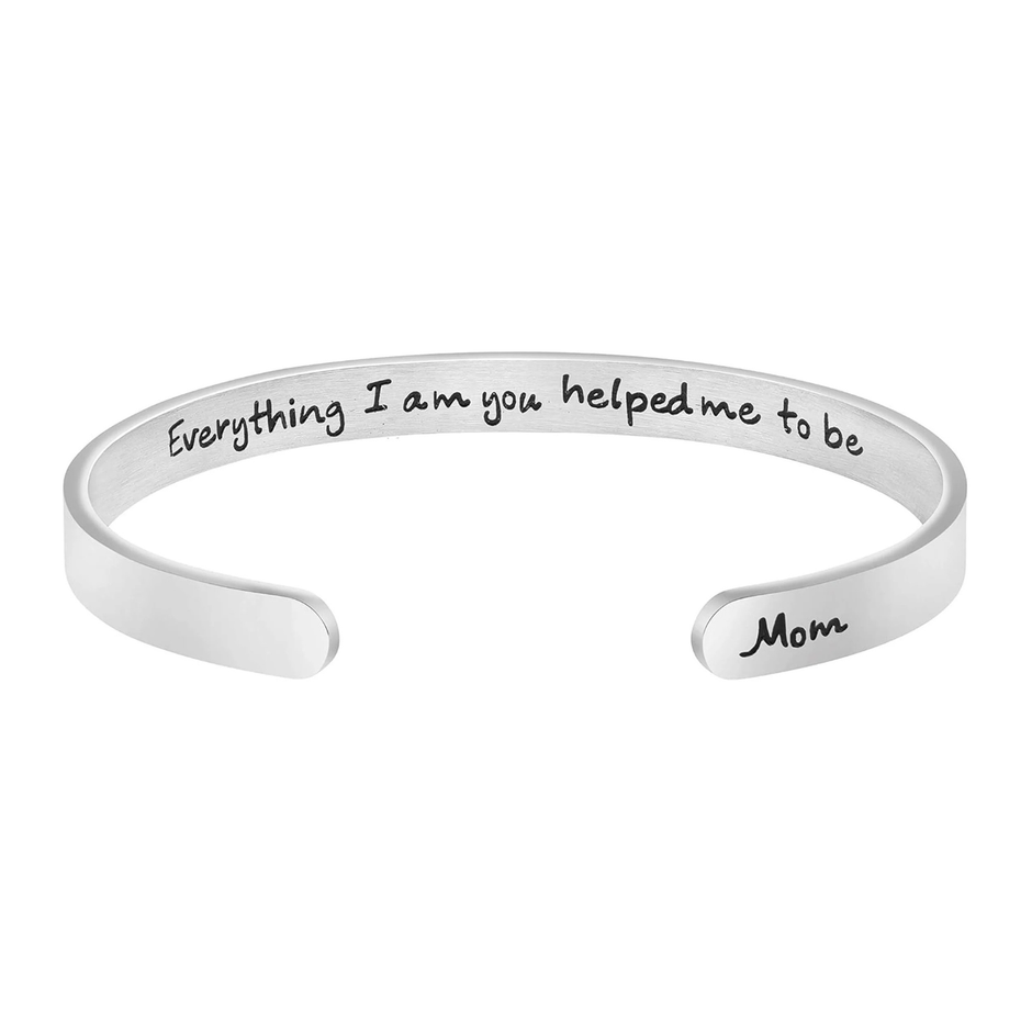 Personalized Inspirational Mantra Cuff Bracelet for Women – Gift for Friends