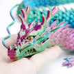 23.7-Inch Articulated 3D Printed Dragon Figurine with Eyes, Flexible Joint Model for Stress Relief and Fidgeting, Ideal Gift for Fantasy Enthusiasts and ADHD Support