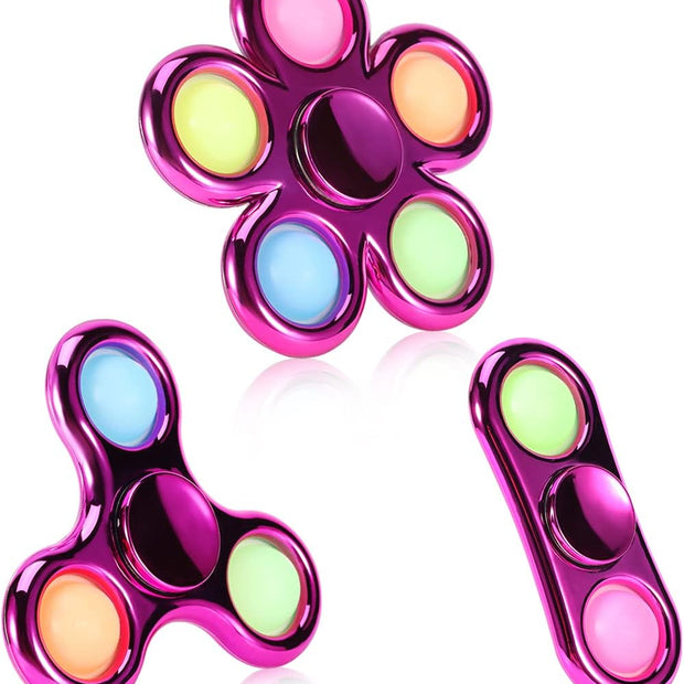 3-Pack Pop Fidget Spinners - Ideal for Party Favors, Classroom Prizes, and Sensory Play for Teens and Children - Perfect Birthday Gifts