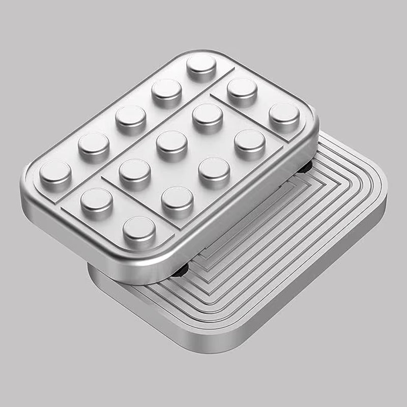 Metal EDC Fidget Slider - Magnetic Brick Block Push Slider for Stress Relief and Haptic Stimulation for Adults with ADHD and Autism