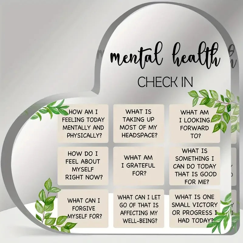 Mental Health Wall Art, Acrylic Affirmation Sign for Psychotherapy, Counseling Office Decor, School Counselor Display