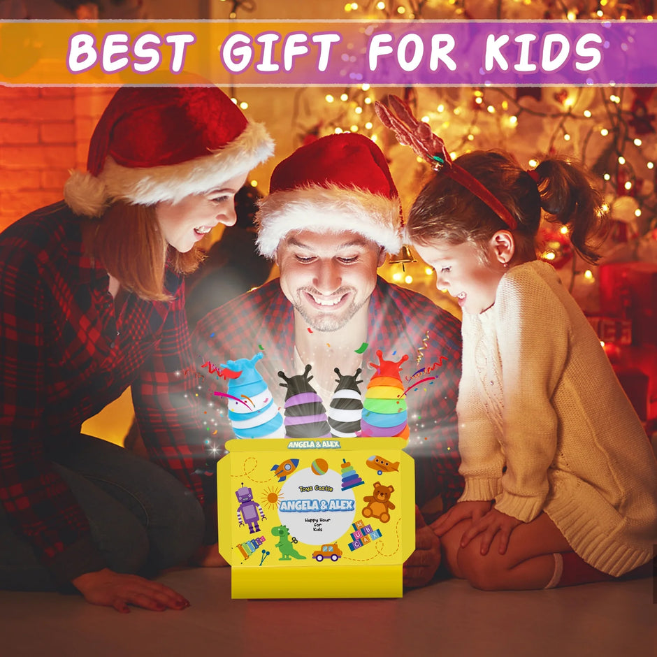 4-Piece Articulated Slug Fidget Toy Set, Sensory Tools for Autism Support and Stress Relief for Children and Adults