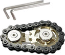 Stainless Steel Sprocket Fidget Cube with Chain Gears - Kinetic Desk Toy for Focus and Meditation (Gold and Black)
