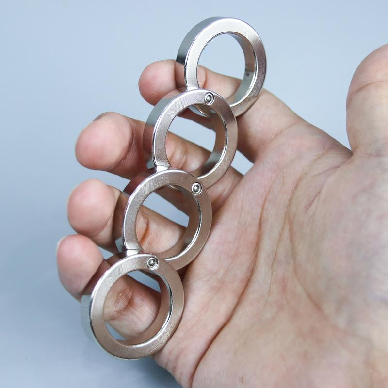 Folding Finger Ring, Four Finger Trigger Ring, Stress Reducing Finger Ring Anxiety Relief for Men Women