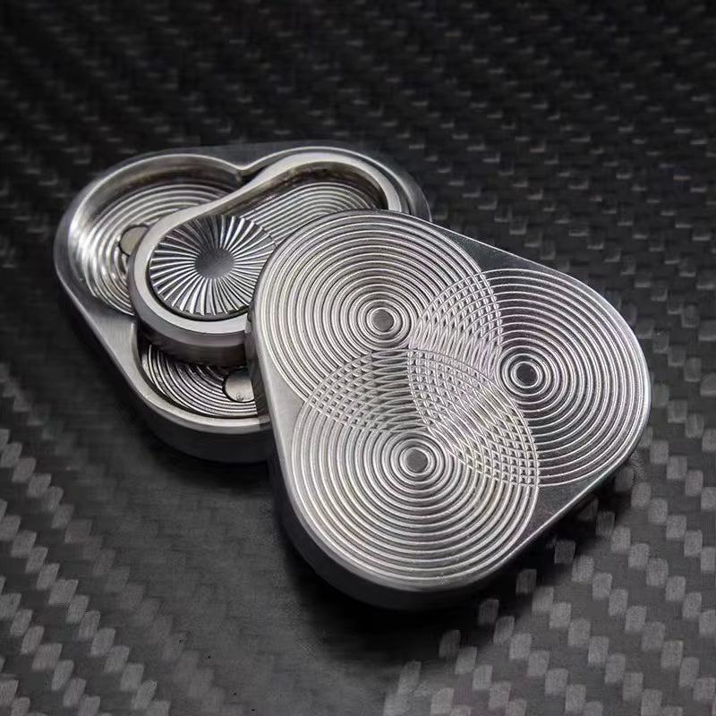 Triangle Magnetic Fidget Slider - Premium Metal EDC Hand Spinner for Stress Relief and Sensory Support in Adults
