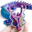 23.7-Inch Articulated 3D Printed Dragon Figurine with Eyes, Flexible Joint Model for Stress Relief and Fidgeting, Ideal Gift for Fantasy Enthusiasts and ADHD Support