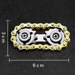 Sprocket Flywheel Fingertip Gyro Fidget Spinner - Metal Bike Chain EDC Stress Relief Toy for Adults and Kids