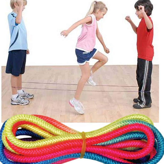 Fun-A-Ton Chinese Jump Rope Set for Children (24 Ropes) | Elastic Jump Ropes for PE Activities | Ideal for Indoor and Outdoor Playgrounds and Bulk Party Favors | Model F-733-24S