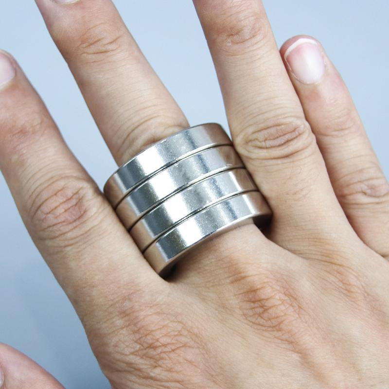 Folding Finger Ring, Four Finger Trigger Ring, Stress Reducing Finger Ring Anxiety Relief for Men Women