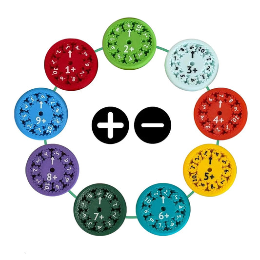 Interactive Educational Math Fidget Spinner Toy for Kids - Multicolor Numbers Addition and Subtraction Learning Game Gift