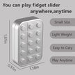 Metal EDC Fidget Slider - Magnetic Brick Block Push Slider for Stress Relief and Haptic Stimulation for Adults with ADHD and Autism
