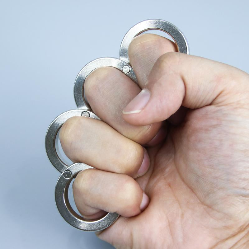 Folding Finger Ring, Four Finger Trigger Ring, Stress Reducing Finger Ring Anxiety Relief for Men Women