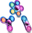 3-Pack Pop Fidget Spinners - Ideal for Party Favors, Classroom Prizes, and Sensory Play for Teens and Children - Perfect Birthday Gifts
