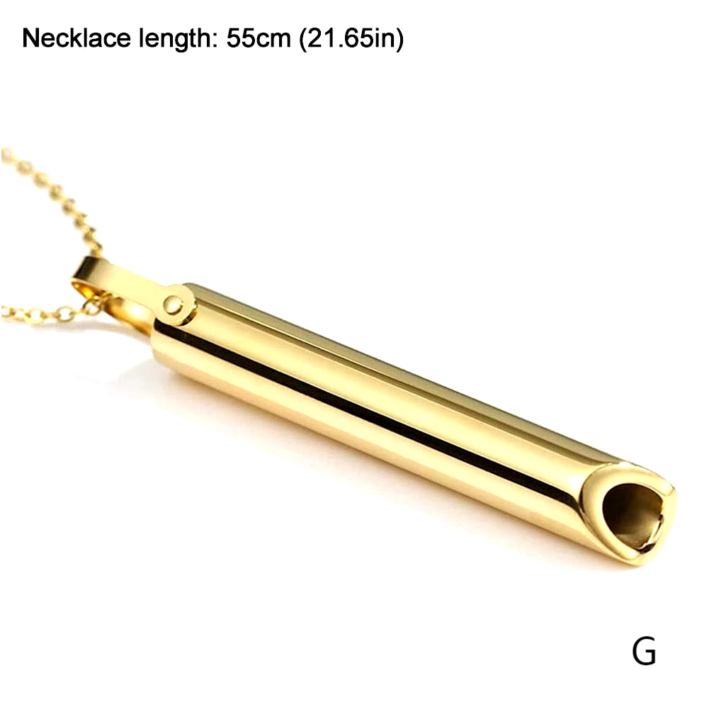 Stainless Steel Anxiety Relief Necklace for Women - Meditation and Yoga Jewelry Accessory