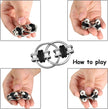 Fidget Toy Set: Six Roller Chain Fidget and Key Flippy Chain Stress Relievers for Autism and Anxiety Management (Black)