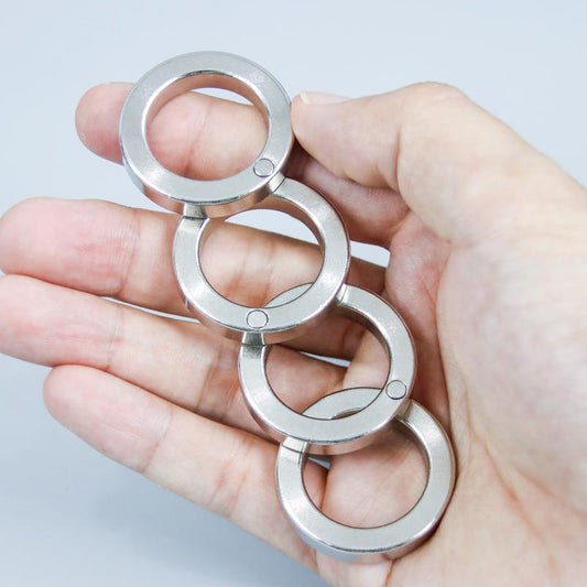 Folding Finger Ring, Four Finger Trigger Ring, Stress Reducing Finger Ring Anxiety Relief for Men Women