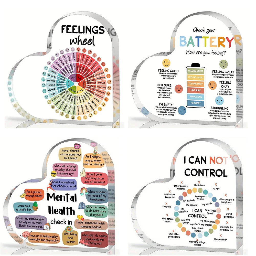 Mental Health Wall Art, Acrylic Affirmation Sign for Psychotherapy, Counseling Office Decor, School Counselor Display