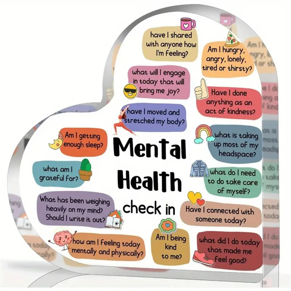 Mental Health Wall Art, Acrylic Affirmation Sign for Psychotherapy, Counseling Office Decor, School Counselor Display